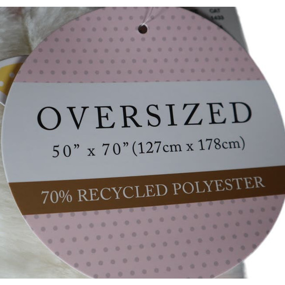 Cupcakes and Cashmere Pink Easter Bunny Throw Blanket - Picture 4 of 4